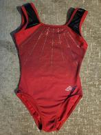 Zgan rood/zwart Alpha turnpakje maat 128-140 (8-10 jaar), Zo goed als nieuw, Turnpak(je), Rood, Kindermaat 122 t/m 140