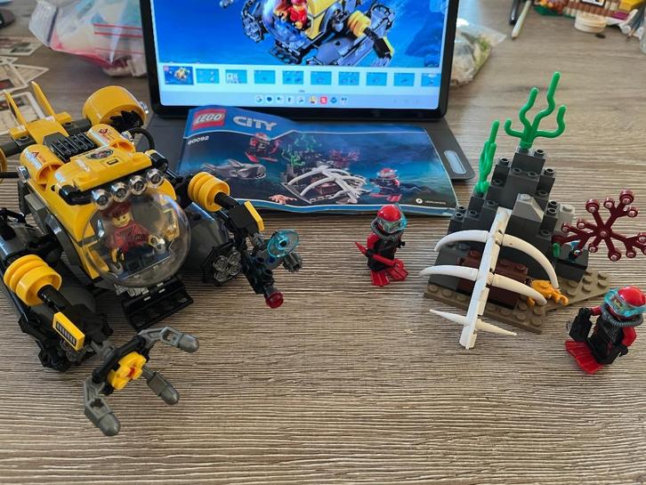 Lego Diepzee Duikboot 60090 en 60092, Kinderen en Baby's, Speelgoed | Duplo en Lego, Zo goed als nieuw, Lego, Complete set, Ophalen of Verzenden