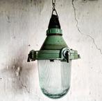 Vintage groene bunker industrie hanglampen Sovjet-Unie, Ophalen of Verzenden, Zo goed als nieuw, Metaal, Minder dan 50 cm
