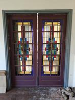 Originele oude En Suite deuren Glas In Lood schuifdeuren, Doe-het-zelf en Verbouw, Ophalen, Gebruikt, Binnendeur, Schuifdeur