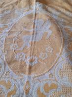 Brocante grote doek sprei plaid met engelen, Ophalen of Verzenden