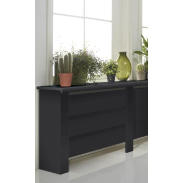 CanDo Radiatorpaneel ombouw Mix&Match Zwart MDF 100x20 cm, Huis en Inrichting, Stoffering | Vloerbedekking, Nieuw, Zwart, Ophalen