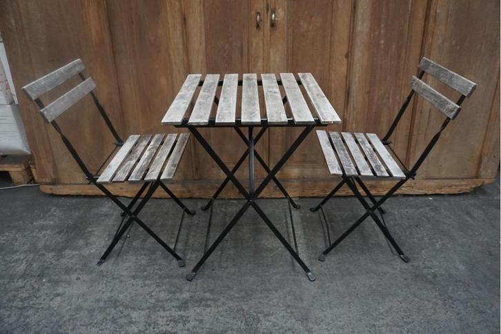 Bistro horeca tuinset terrassets tuintafel tuinstoelen, Tuin en Terras, Tuinsets en Loungesets, Gebruikt, Tuinset, 2 zitplaatsen