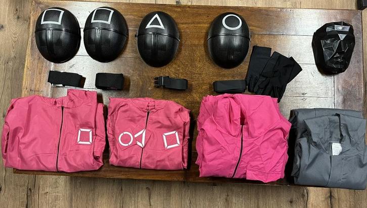 Squid game pakket voor carnaval of bedrijfsuitje, Kleding | Heren, Carnavalskleding en Feestkleding, Zo goed als nieuw, Kleding
