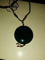 Ketting met ronde heliotroop edelsten, diameter 4cm, Sieraden, Tassen en Uiterlijk, Antieke sieraden, Ophalen of Verzenden, Overige materialen