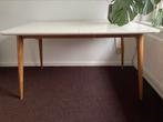 Massief eikenhouten tafel, Huis en Inrichting, Tafels | Eettafels, 100 tot 150 cm, Zo goed als nieuw, Vijf personen of meer, Rechthoekig