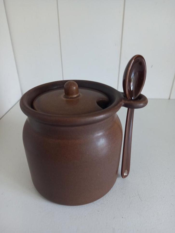 Ikea Kössebär jampot zoutpot met lepel, Huis en Inrichting, Keuken | Potten en Pannen, Pot, Bus of Blik, Overige materialen, Ophalen of Verzenden
