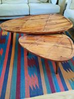 Salontafel donker teak, Vierkant, Zo goed als nieuw, Minder dan 50 cm, 50 tot 100 cm