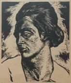 Margit Manz (1878-1952) Houtsnede 'Portret van een vrouw' ~1, Ophalen of Verzenden