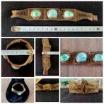 Oude prachtige Chinese armband filigrain groene nefriet/jade, Antiek en Kunst, Antiek | Goud en Zilver, Verzenden, Zilver