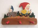 Vintage houten kapstop kinderkamer, Wandkapstok, Gebruikt, Ophalen of Verzenden, Minder dan 100 cm