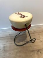 Grolsch retro biertafeltje met logo (beugelkruk), Minder dan 55 cm, Gebruikt, Metaal of Aluminium, Rond