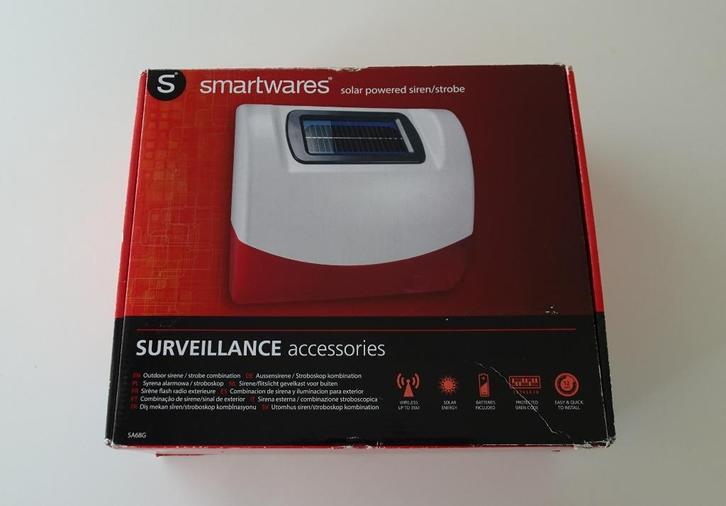 Smartwares Alarm voor Buiten met Zonnepaneel NIEUW, Doe-het-zelf en Verbouw, Alarmsystemen, Nieuw, Ophalen