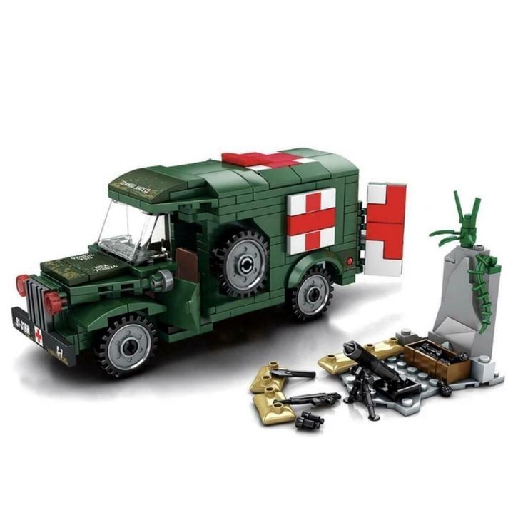 🎁 WW2 Bouwstenen - I03 - Amerikaanse Ambulance 🎁, Kinderen en Baby's, Speelgoed | Bouwstenen, Nieuw, Overige merken, Ophalen of Verzenden
