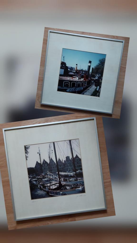 2x Ger Dekkers - Zuiderzee Collectie, Hoorn Enkhuizen 1987, Antiek en Kunst, Kunst | Tekeningen en Foto's, Ophalen of Verzenden