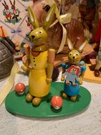 #pasen Oude Houten Paashazen uit het Ertsgebergte, T, Ophalen of Verzenden, Zo goed als nieuw, N