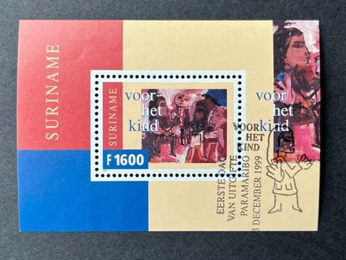 Suriname Voor hert Kind 1999 Zonnebloem 1052 gestempeld, Postzegels en Munten, Postzegels | Suriname, Gestempeld, Verzenden