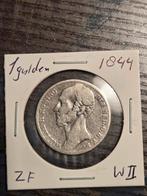 1 Gulden 1844ZF - Koning Willem II, Postzegels en Munten, Munten | Nederland, 1 gulden, Zilver, Ophalen of Verzenden, Losse munt