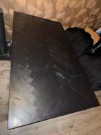 Eettafel & Salontafel zwart visgraat .Zwart/Goud, Huis en Inrichting, Tafels | Salontafels, Ophalen, Gebruikt, 100 tot 150 cm