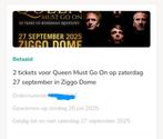 2 tickets Concert Queen i want it all, 27 sept 2025, Twee personen
