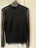 Transparante top met stipdessin, zwart, Y.A.S., mt XS, Zwart, Ophalen of Verzenden, Zo goed als nieuw, Lange mouw