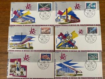 BELGIË comple EXPO 1958 FDC's en Vluchtelingenjaar, TBC 1961 beschikbaar voor biedingen