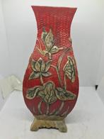 chinees rood lakwerk cinnaber vaas, Ophalen of Verzenden