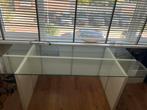 Vintage unieke eettafel - MOET WEG, Huis en Inrichting, Ophalen, Gebruikt, 50 tot 100 cm, Glas