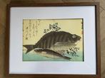 Japans - Grote Vis - oude plaat GROOT en Mooi, Antiek en Kunst, Ophalen of Verzenden