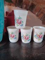 4 bekers boudewijn pioenroos regout, Ophalen of Verzenden