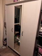 Witte kledingkast met spiegel, Huis en Inrichting, Kasten | Kledingkasten, Gebruikt, 100 tot 150 cm, Ophalen of Verzenden, 150 tot 200 cm