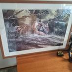 Ingelijste tijger print, gesigneerd, Ophalen
