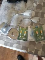 wand leeslamp dimbaar 2 stuks, Huis en Inrichting, Lampen | Wandlampen, Ophalen of Verzenden, Gebruikt, Glas