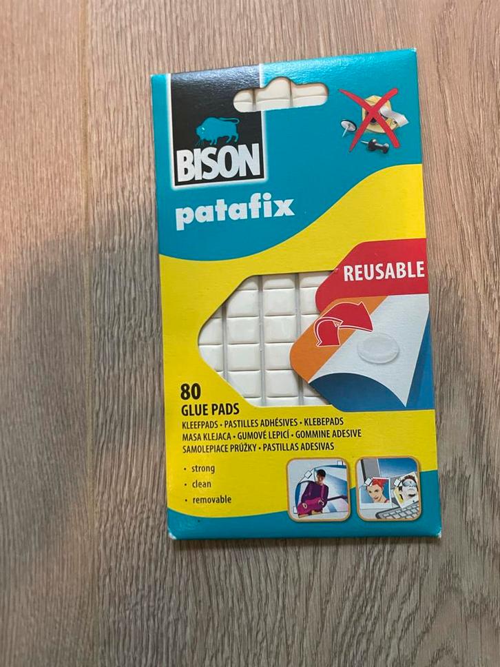 Bison Patafix Kleefpads - 80 stuks, Doe-het-zelf en Verbouw, Hang- en Sluitwerk, Nieuw, Overige typen, Overige materialen, Ophalen of Verzenden