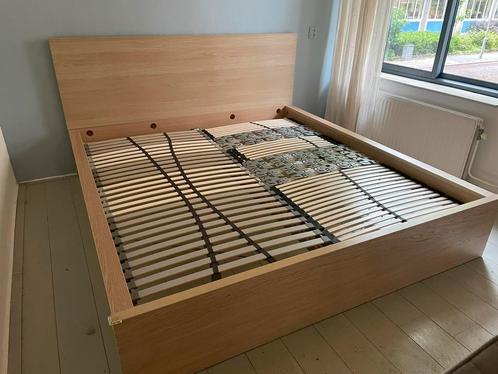 Tweepersoons IKEA bed incl. lattenbodems, Huis en Inrichting, Slaapkamer | Bedden, Zo goed als nieuw, Tweepersoons, Overige maten