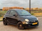 Fiat 500 0.9 Twinair 2011 Zwart Nieuw APK, Voorwielaandrijving, Zwart, Leder en Stof, Origineel Nederlands