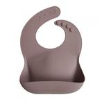 Siliconen Bib Slab Warm Taupe Mushie, Nieuw, Support@mushie.com, Kraamcadeau, 5870 W Fuqua Street - Suite 200 Houston, TX, 77085