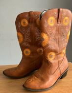 Mooie cowboylaarzen geborduurde bloemen laarzen draagmaat 38, Ophalen, Hoge laarzen, Bruin, Zo goed als nieuw