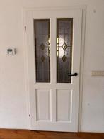Opdekdeur met glas in lood, Ophalen, Gebruikt, 80 tot 100 cm, Binnendeur