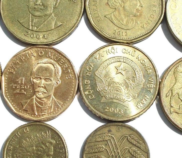 Wereld lot met 10 verschillende munten (modern), Postzegels en Munten, Munten | Europa | Niet-Euromunten, Overige landen, Ophalen of Verzenden