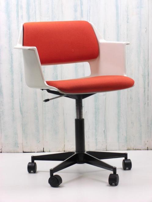 Gispen 2712 vintage bureaustoel, Huis en Inrichting, Bureaustoelen, Gebruikt, Bureaustoel, Oranje, Ergonomisch, Gaming bureaustoel