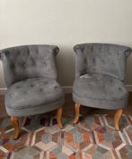 2 velvet fauteuils. Nieuwstaat. Samen voor €100,-, Huis en Inrichting, Fauteuils, Ophalen, Minder dan 75 cm, Zo goed als nieuw