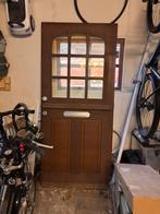 Hardhouten Voordeur - Klassiek, Doe-het-zelf en Verbouw, Deuren en Horren, Ophalen, Gebruikt, 80 tot 100 cm, Buitendeur