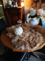 Blank eiken ronde eettafel, Ophalen, Gebruikt, Vijf personen of meer, Eikenhout