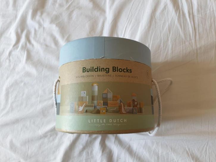 Little Dutch houten bouwblokken - blauw, Kinderen en Baby's, Speelgoed | Houten speelgoed, Zo goed als nieuw, Overige typen, Ophalen of Verzenden