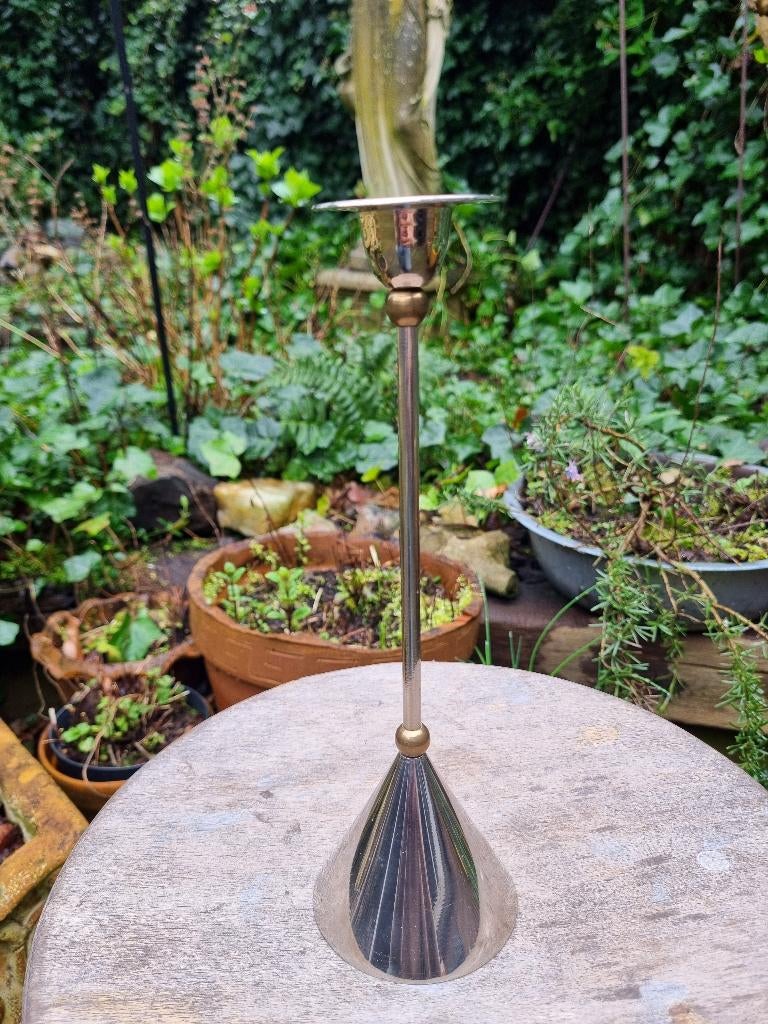 Memphis stijl kandelaar diabolo vintage, Overige materialen, Gebruikt, Overige kleuren, Ophalen of Verzenden