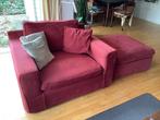 Love seat fauteuil met hocker, Huis en Inrichting, Fauteuils, Ophalen, Modern strak, 75 tot 100 cm, Zo goed als nieuw