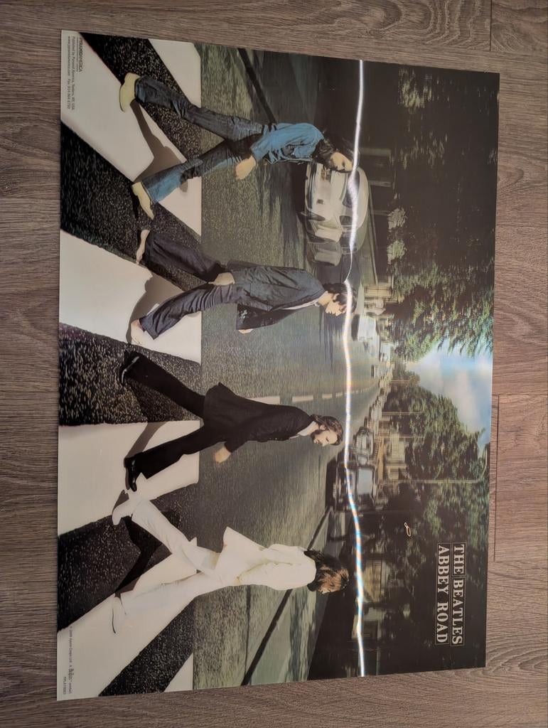Beatles abbey road 3d poster, Antiek en Kunst, Ophalen of Verzenden
