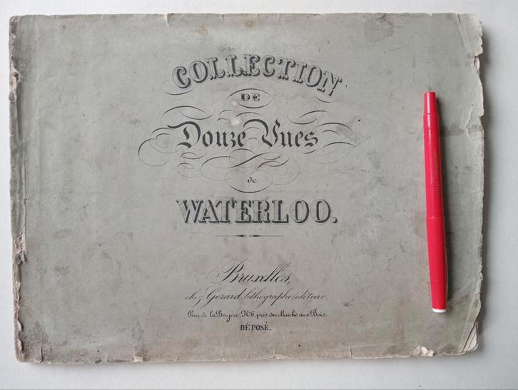 Oude Antiqua. Collectie met 12 Afbeeldingen van Waterloo., Boeken, Overige Boeken, Zo goed als nieuw, Ophalen of Verzenden