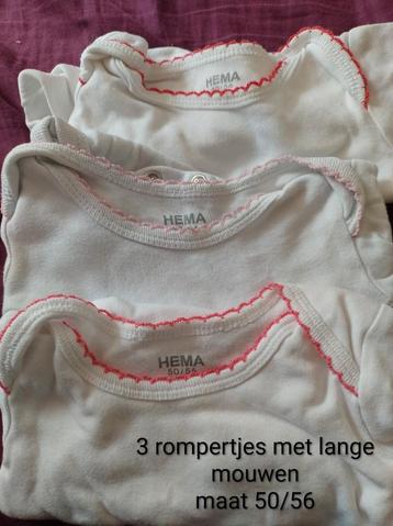 3 rompertjes met lange mouwen  beschikbaar voor biedingen